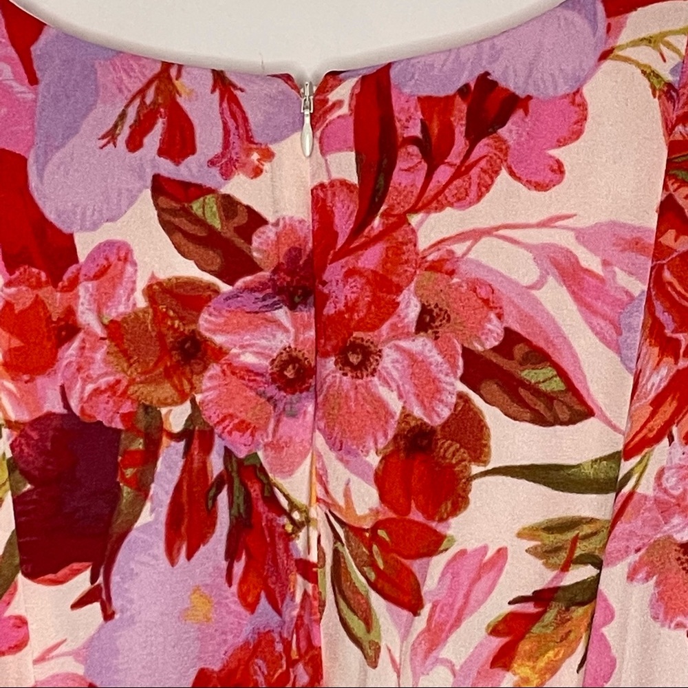 NWT - Lane  Bryant Pink & Red Floral Dress (14) - Picture 6 of 7
